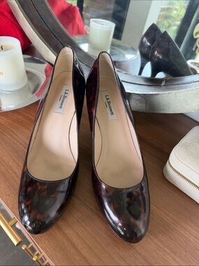 LK Bennett Sledge Tortoiseshell Patent Leather Pumps - Brown